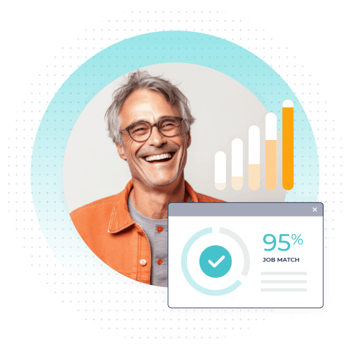 man smiling at charts